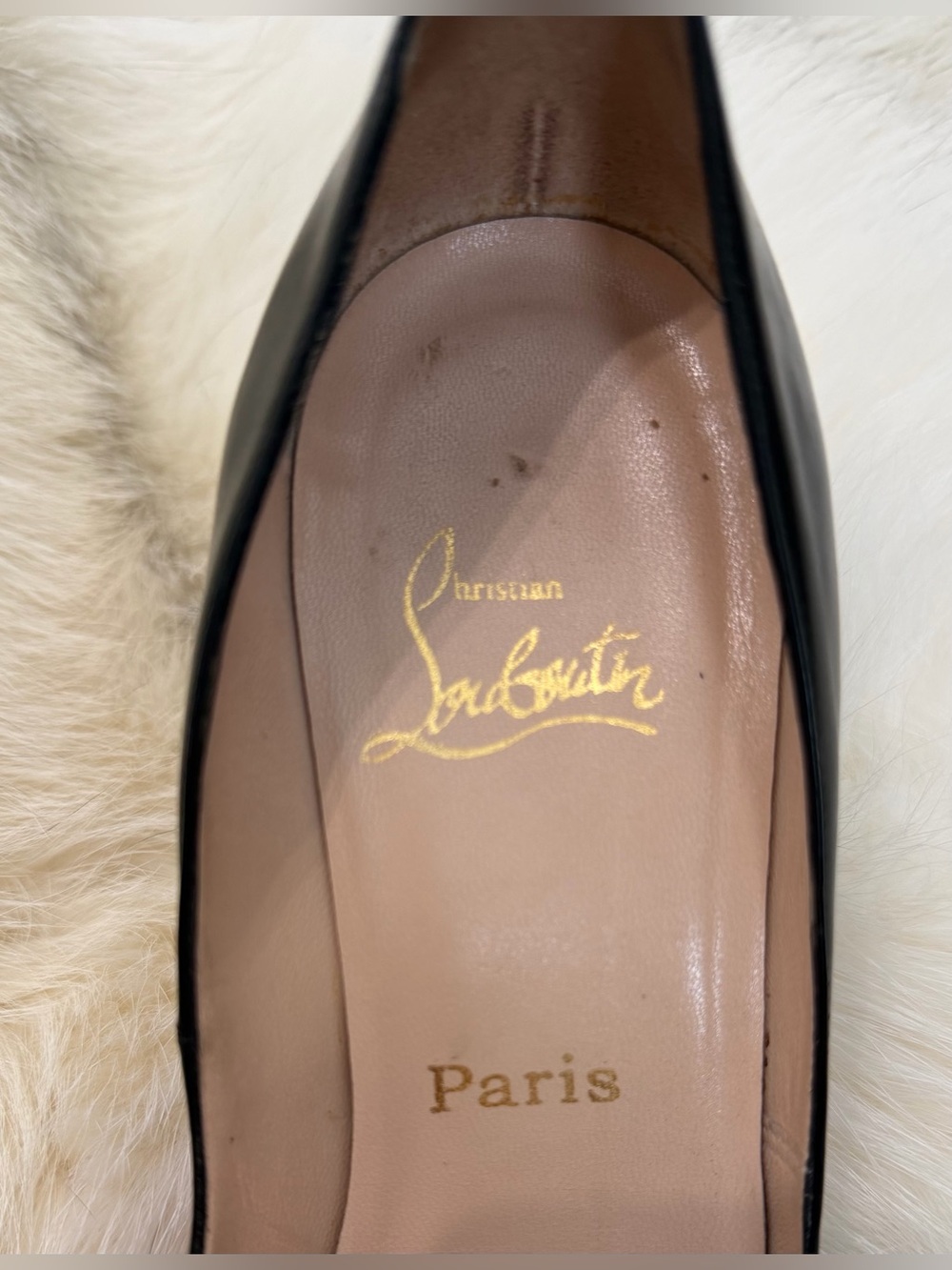 Christian Louboutin You You Black Patent Leather Peep Toe Pumps - 38.5 WORN ONCE - Picture 12 of 12